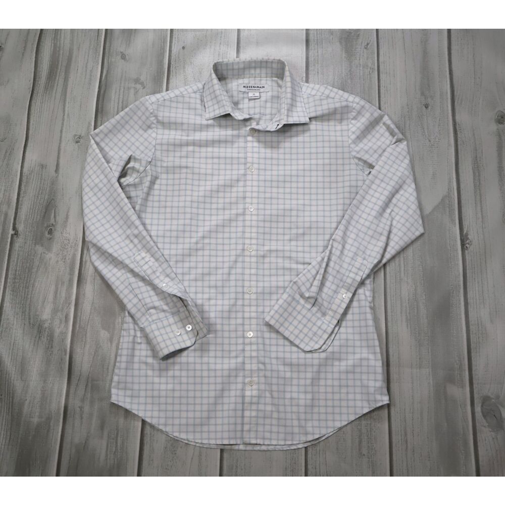 Mizzen + Main Performance Long Sleeve Button Down | Medium Trim | White Check